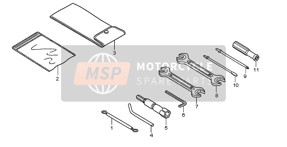 Honda SH300 2007 TOOLS for a 2007 Honda SH300